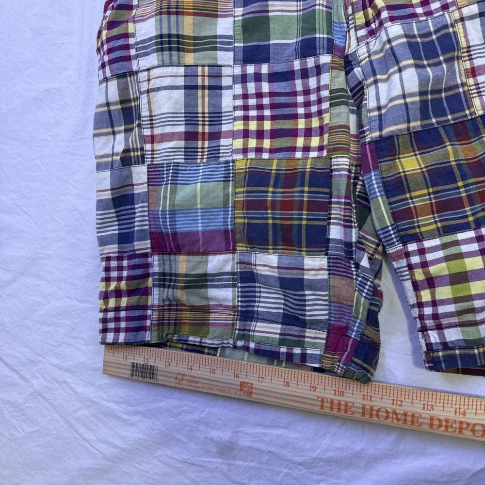 Polo Ralph Lauren Shorts Mens 38 Multicolor Madras Plaid Cargo Pockets Preppy